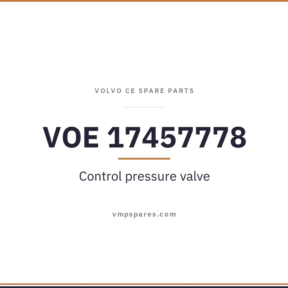 VOE 17457778 – Control pressure valve