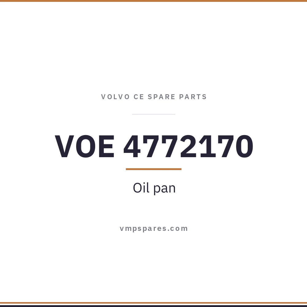 VOE 4772170 – Oil pan