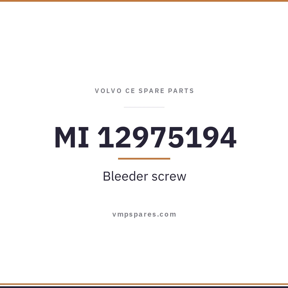 MI 12975194 – Bleeder screw