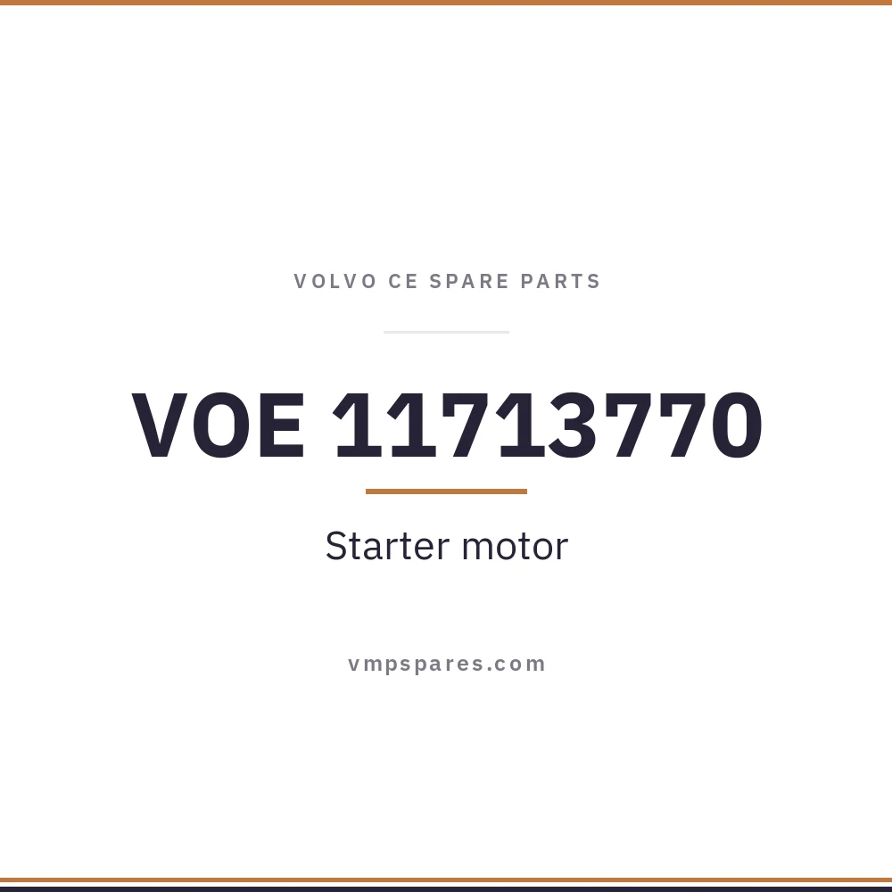 VOE 11713770 – Starter motor