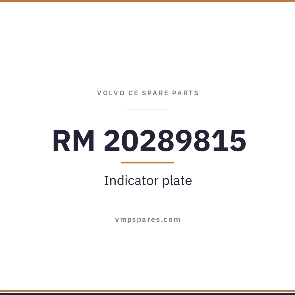 RM 20289815 – Indicator plate