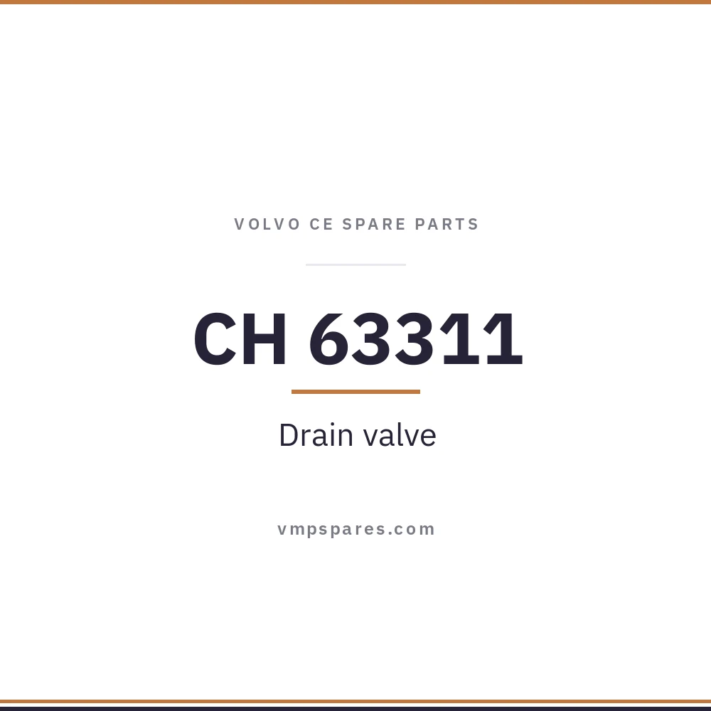 CH 63311 – Drain valve