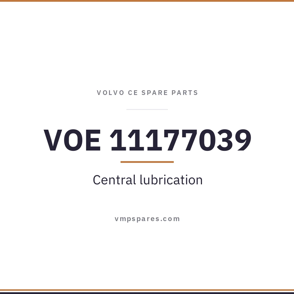 VOE 11177039 – Central lubrication