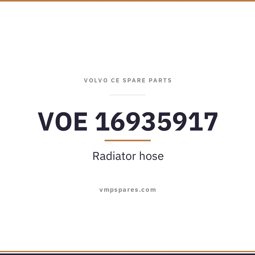 VOE 16935917 – Radiator hose