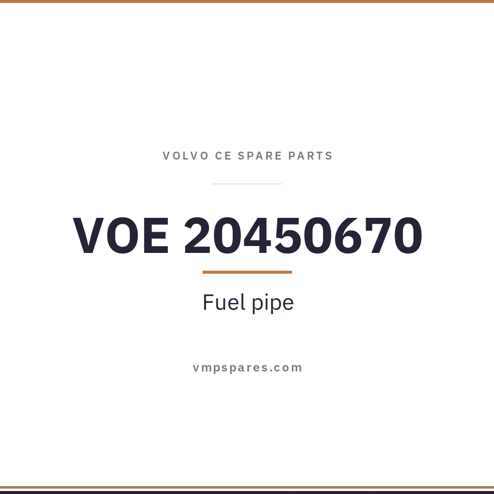 VOE 20450670 – Fuel pipe