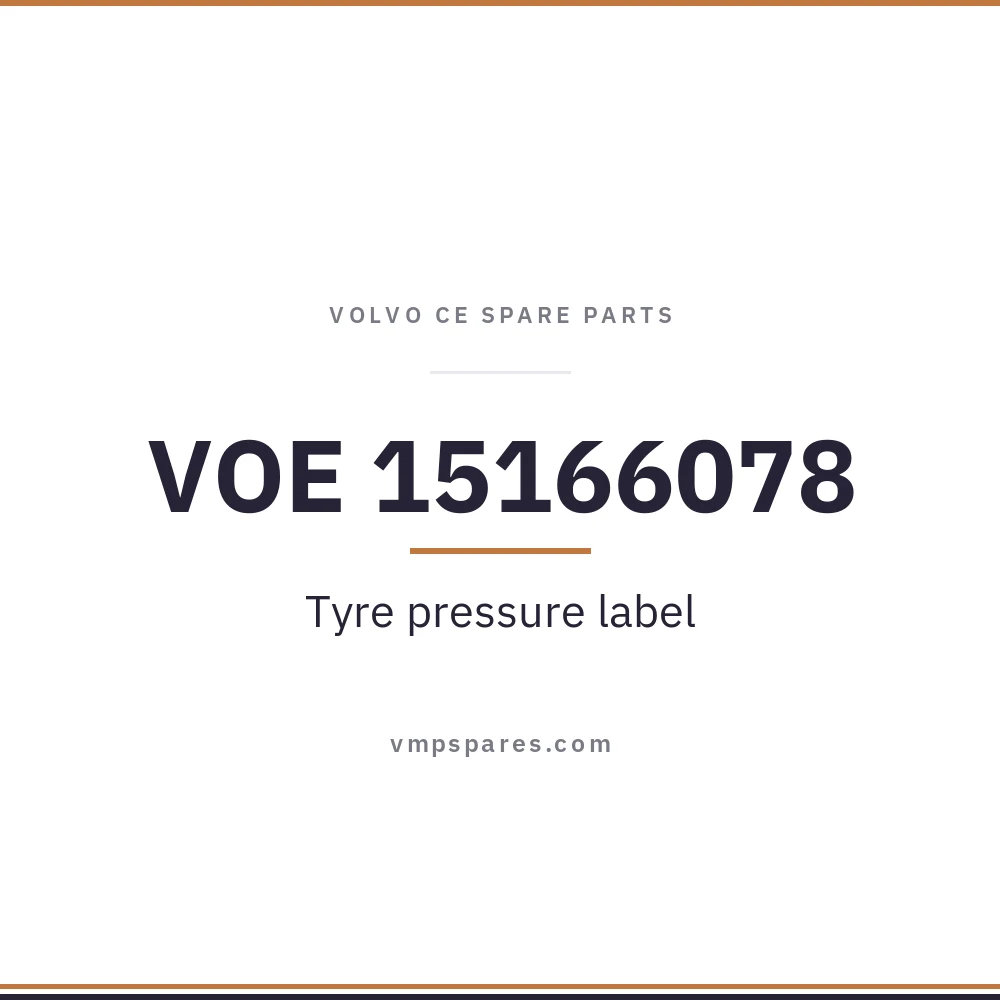VOE 15166078 – Tyre pressure label