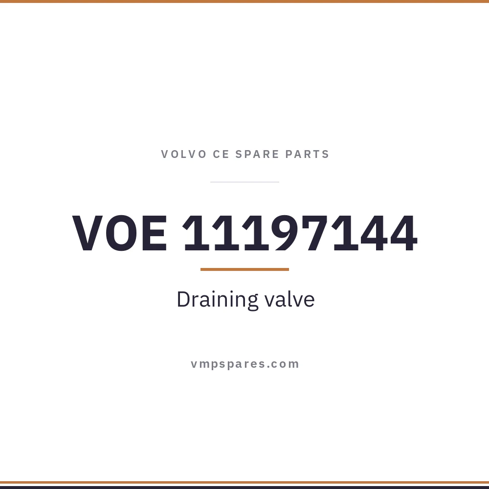 VOE 11197144 – Draining valve