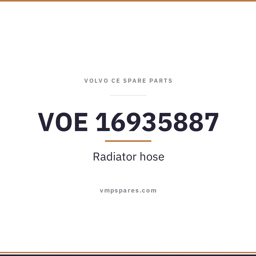 VOE 16935887 – Radiator hose