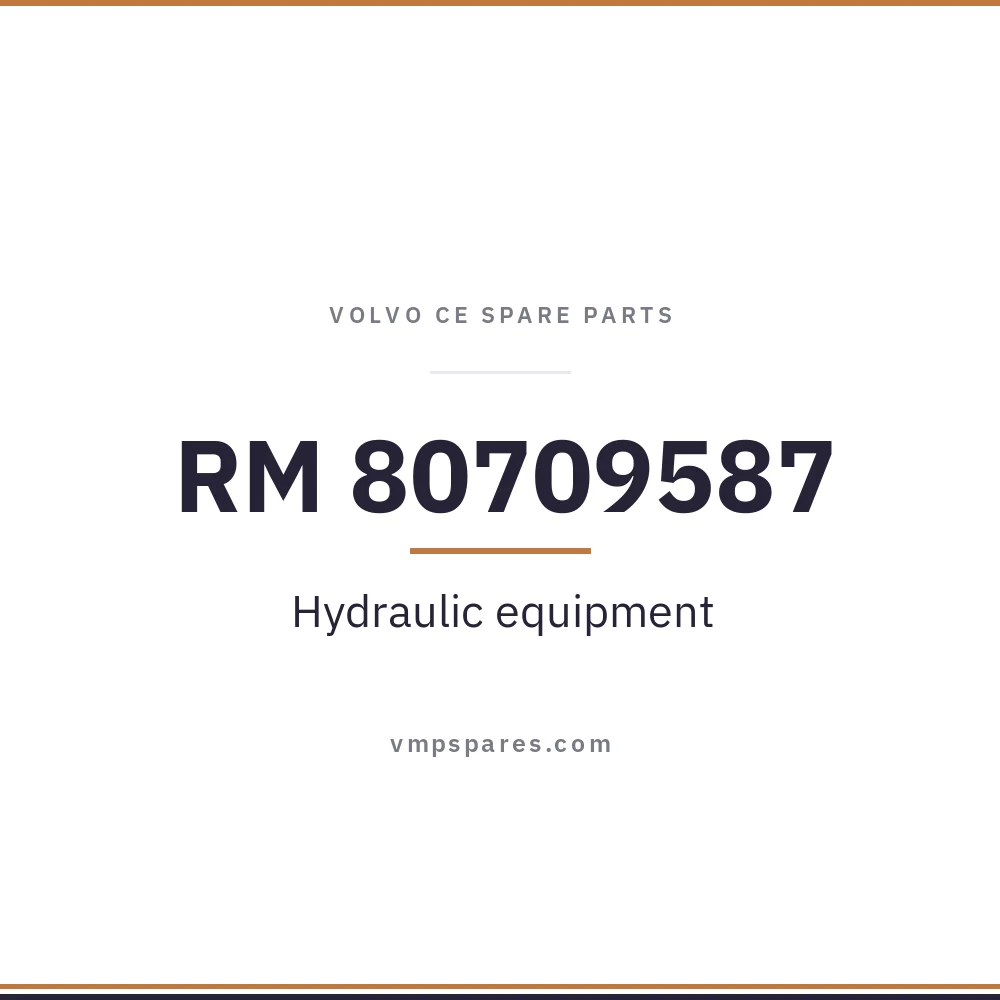 RM 80709587 – Hydraulic equipment