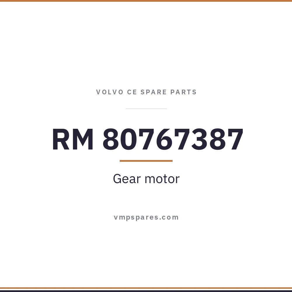 RM 80767387 – Gear motor