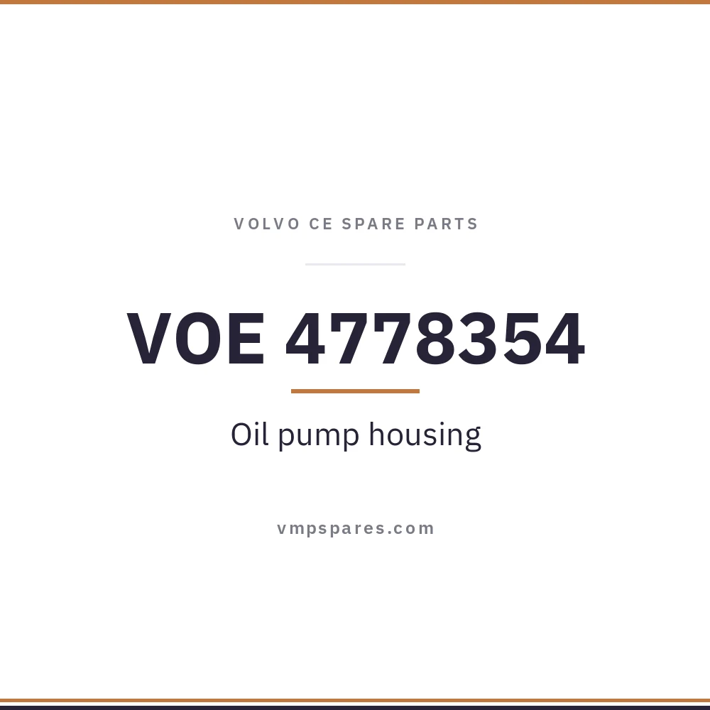 VOE 4778354 – Oil pump housing