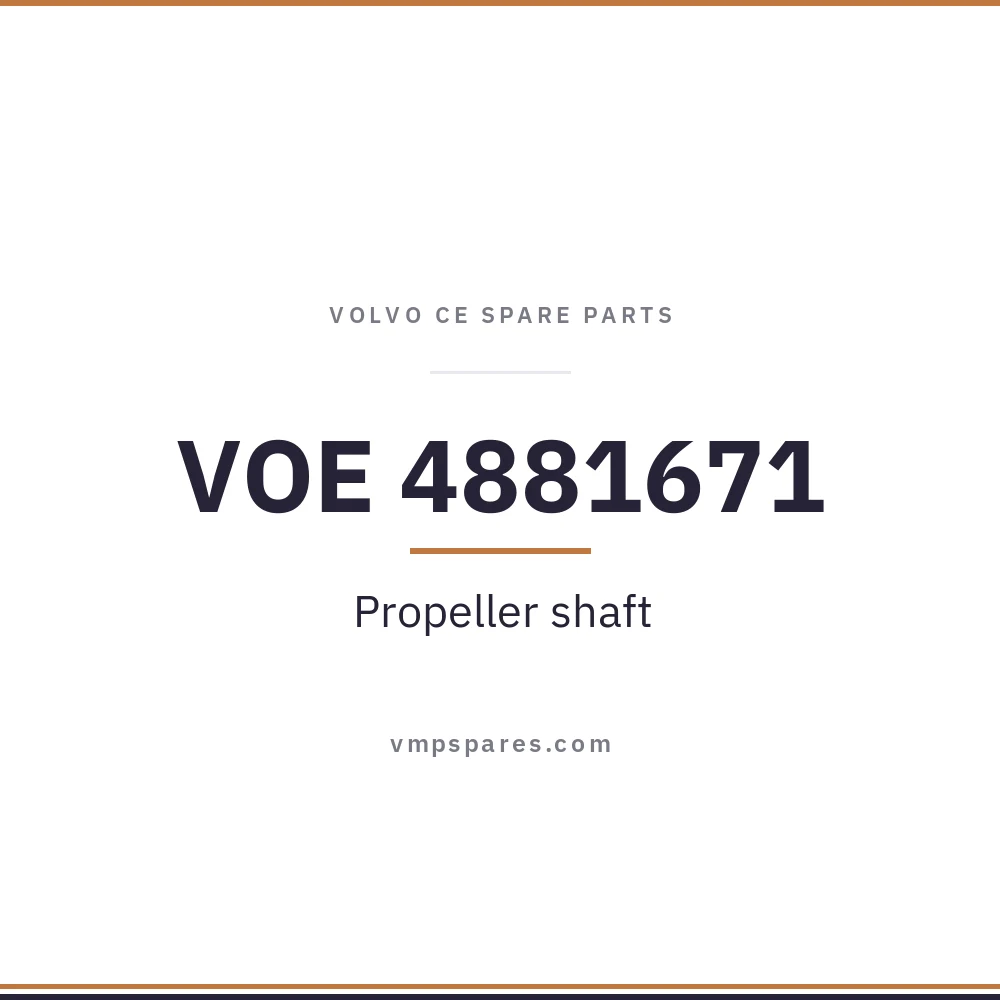 VOE 4881671 – Propeller shaft