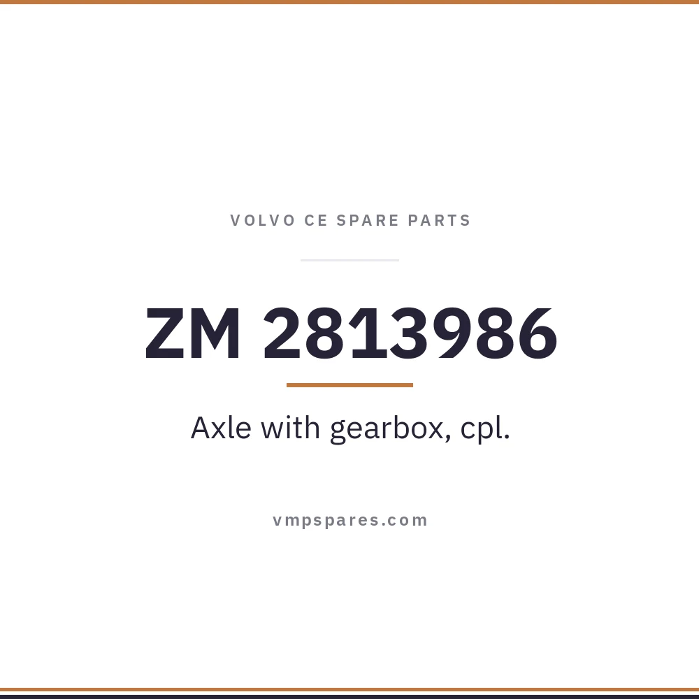 ZM 2813986 – Axle with gearbox, cpl.