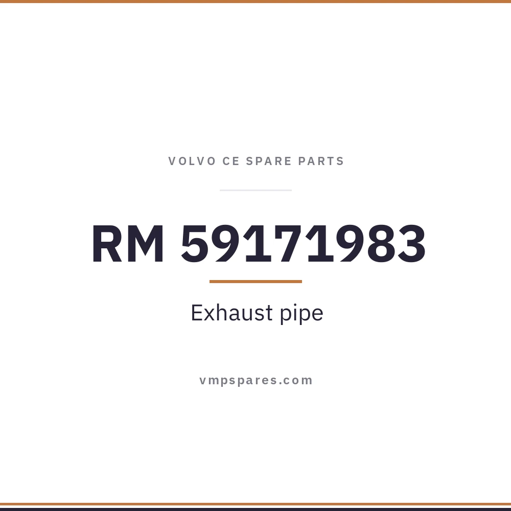 RM 59171983 – Exhaust pipe