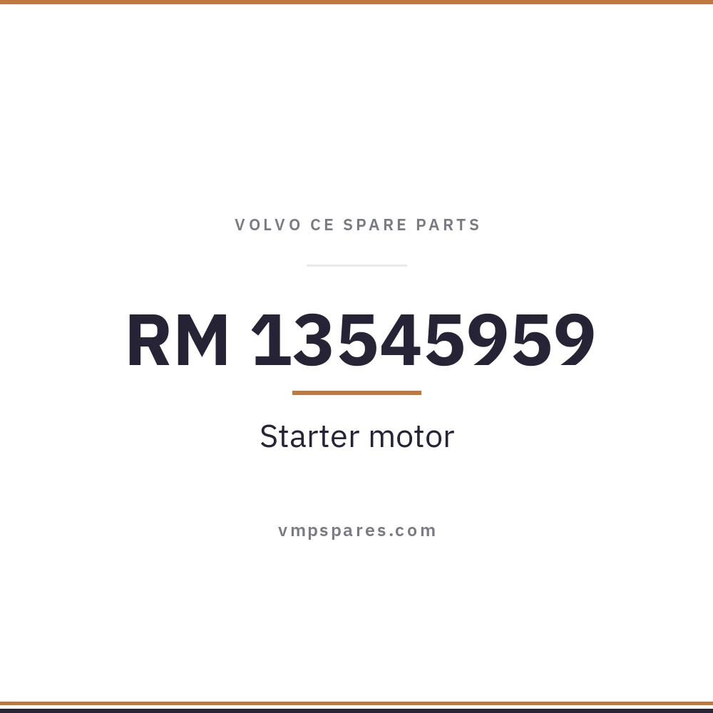 RM 13545959 – Starter motor