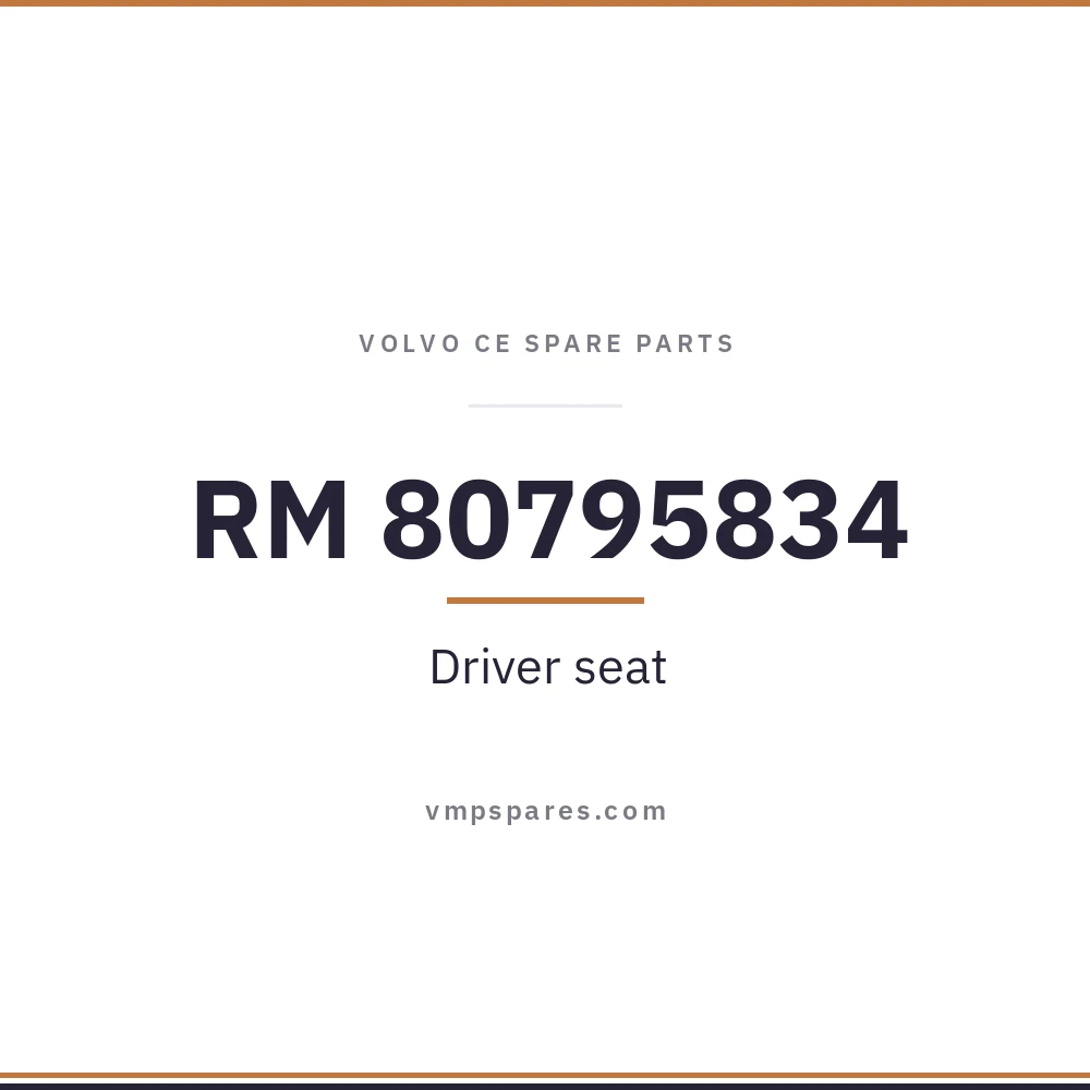 RM 80795834 – Driver seat
