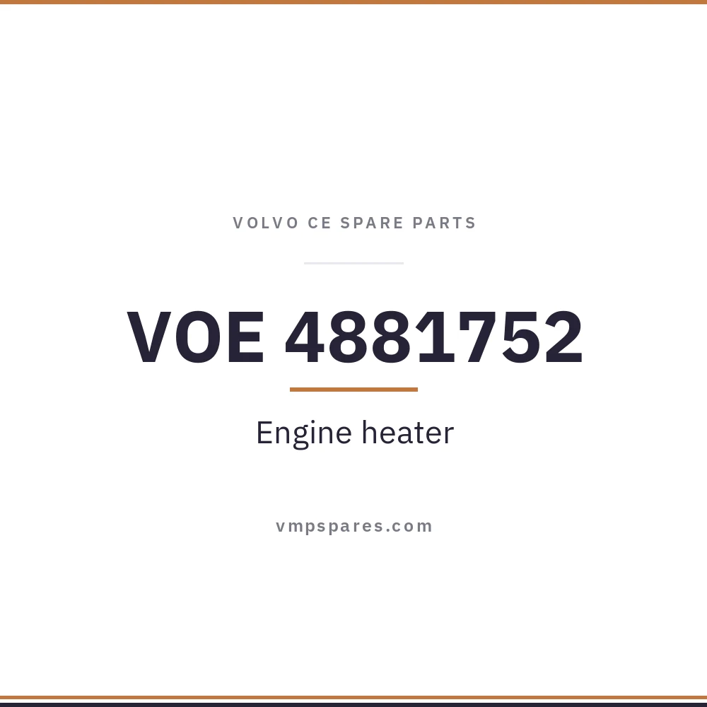 VOE 4881752 – Engine heater