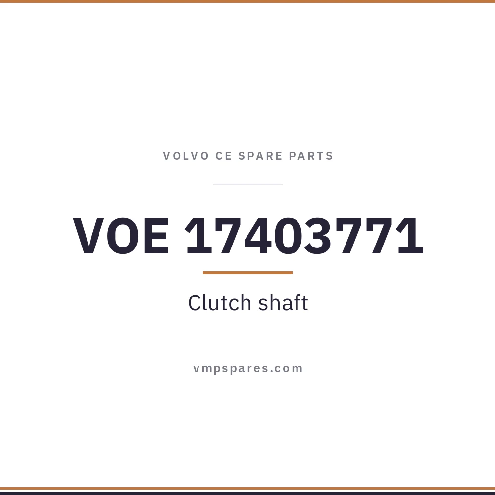 VOE 17403771 – Clutch shaft