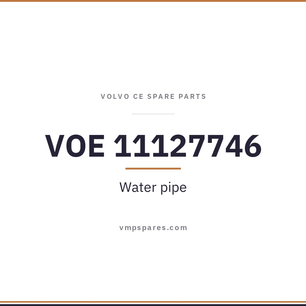 VOE 11127746 – Water pipe