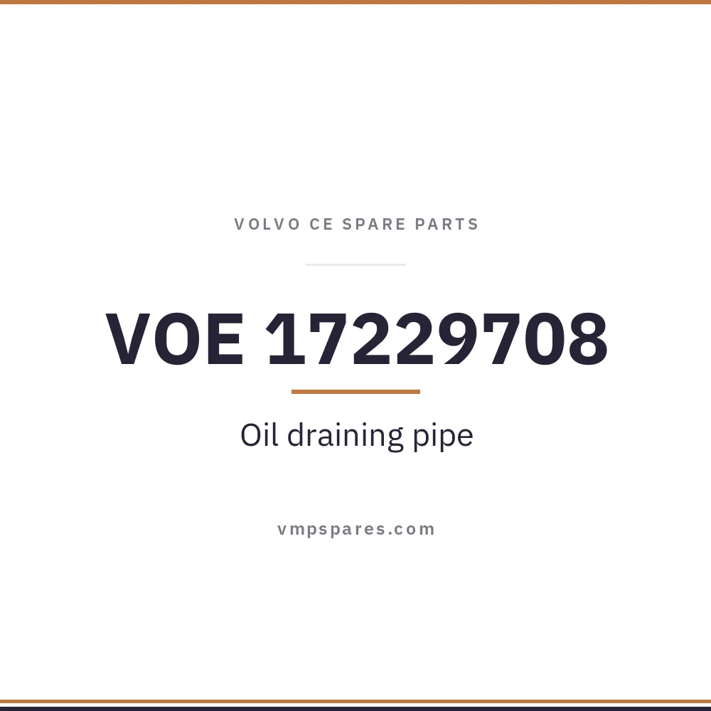 VOE 17229708 – Oil draining pipe