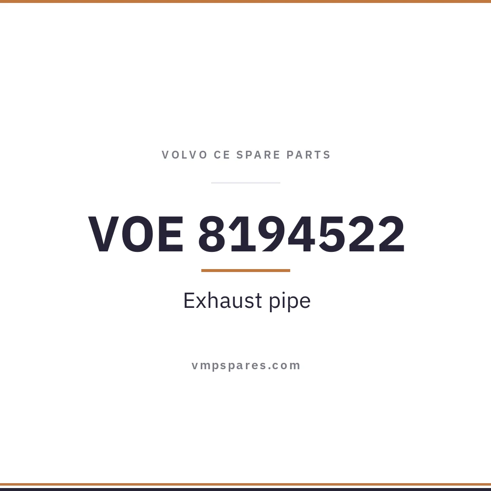 VOE 8194522 – Exhaust pipe
