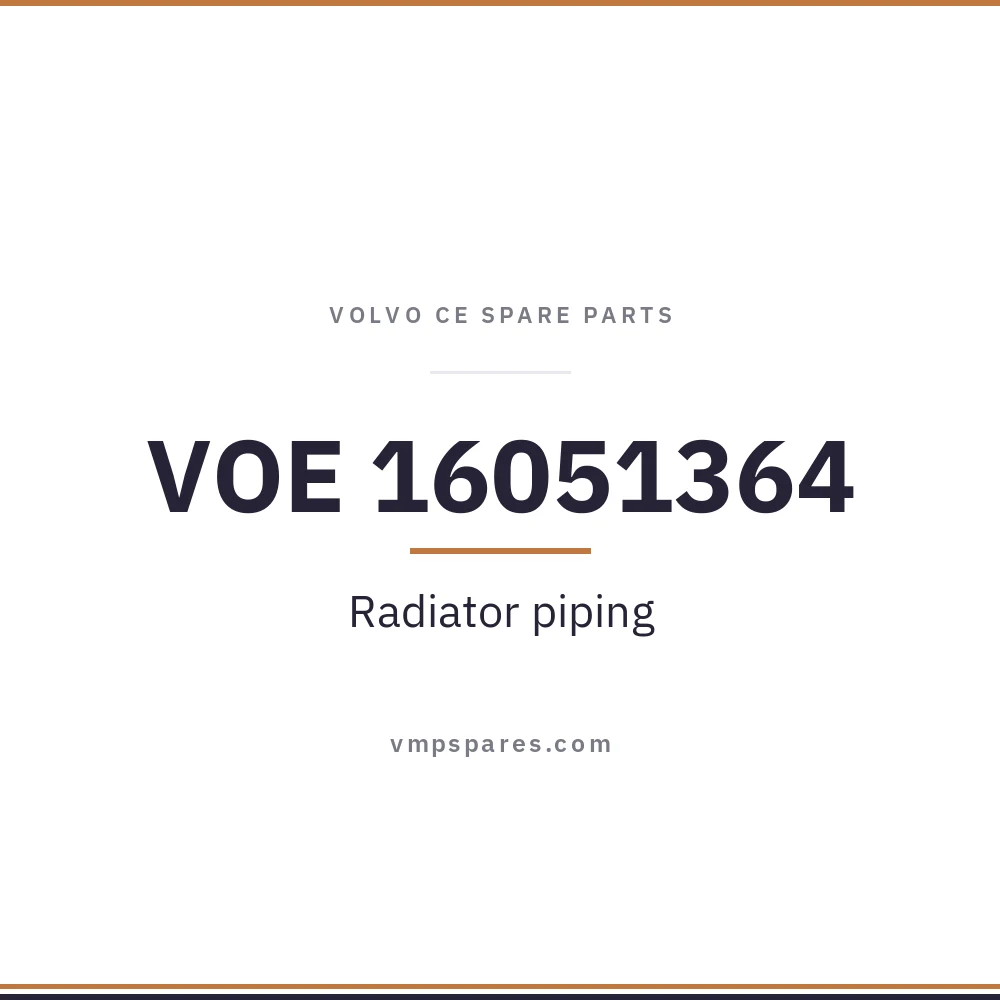 VOE 16051364 – Radiator piping
