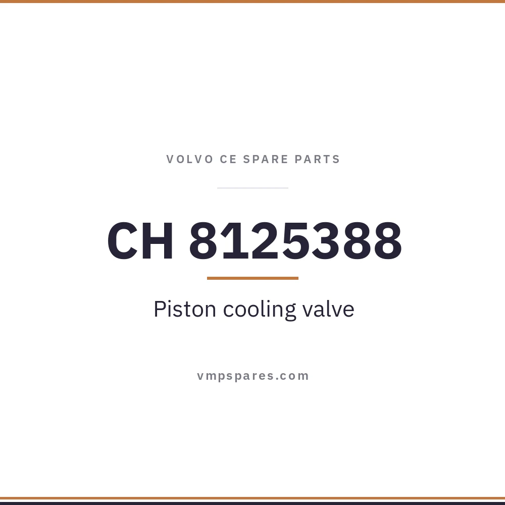 CH 8125388 – Piston cooling valve