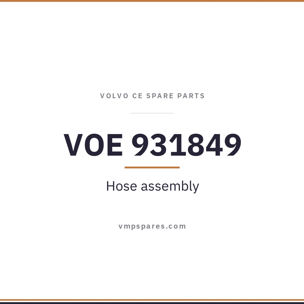 VOE 931849 – Hose assembly