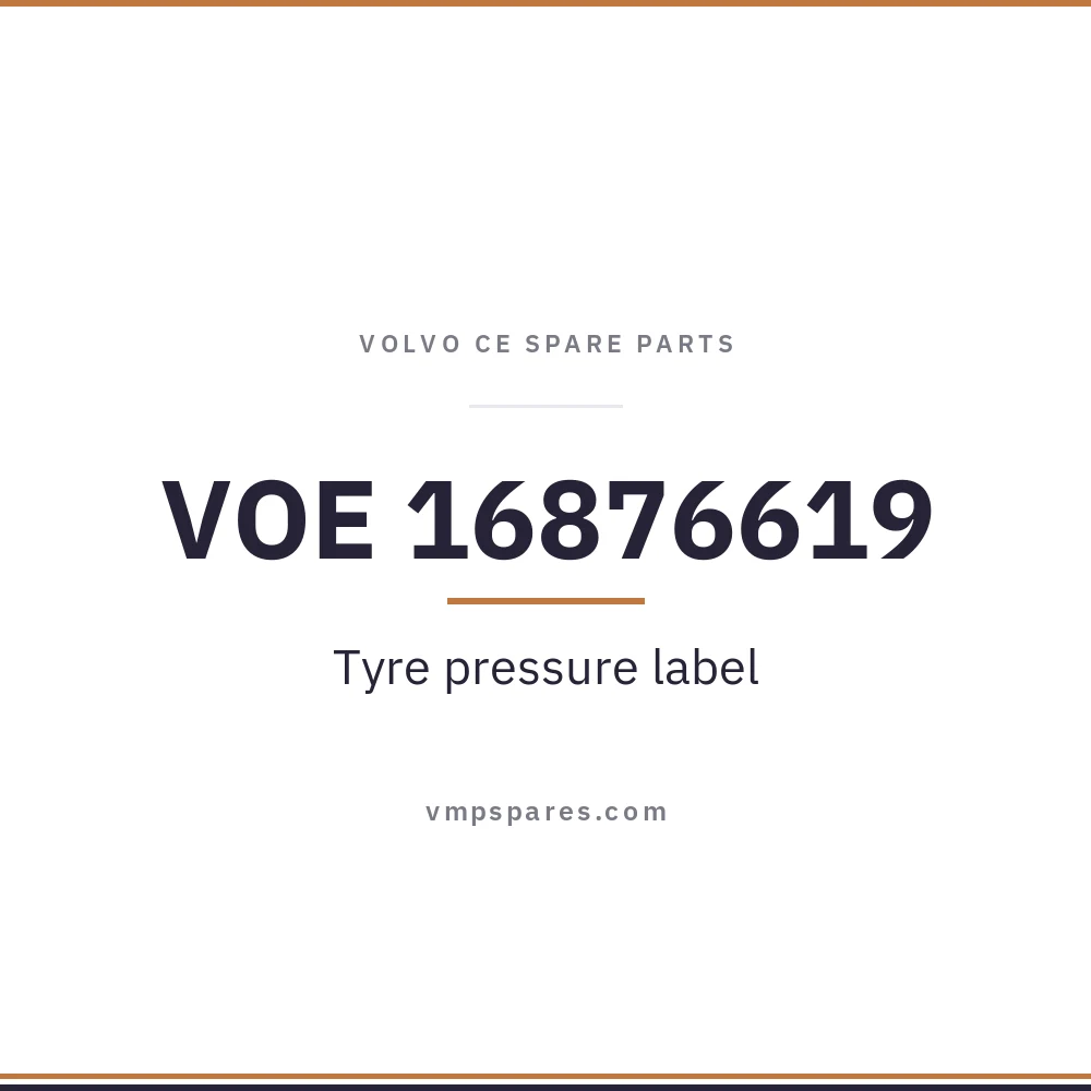 VOE 16876619 – Tyre pressure label
