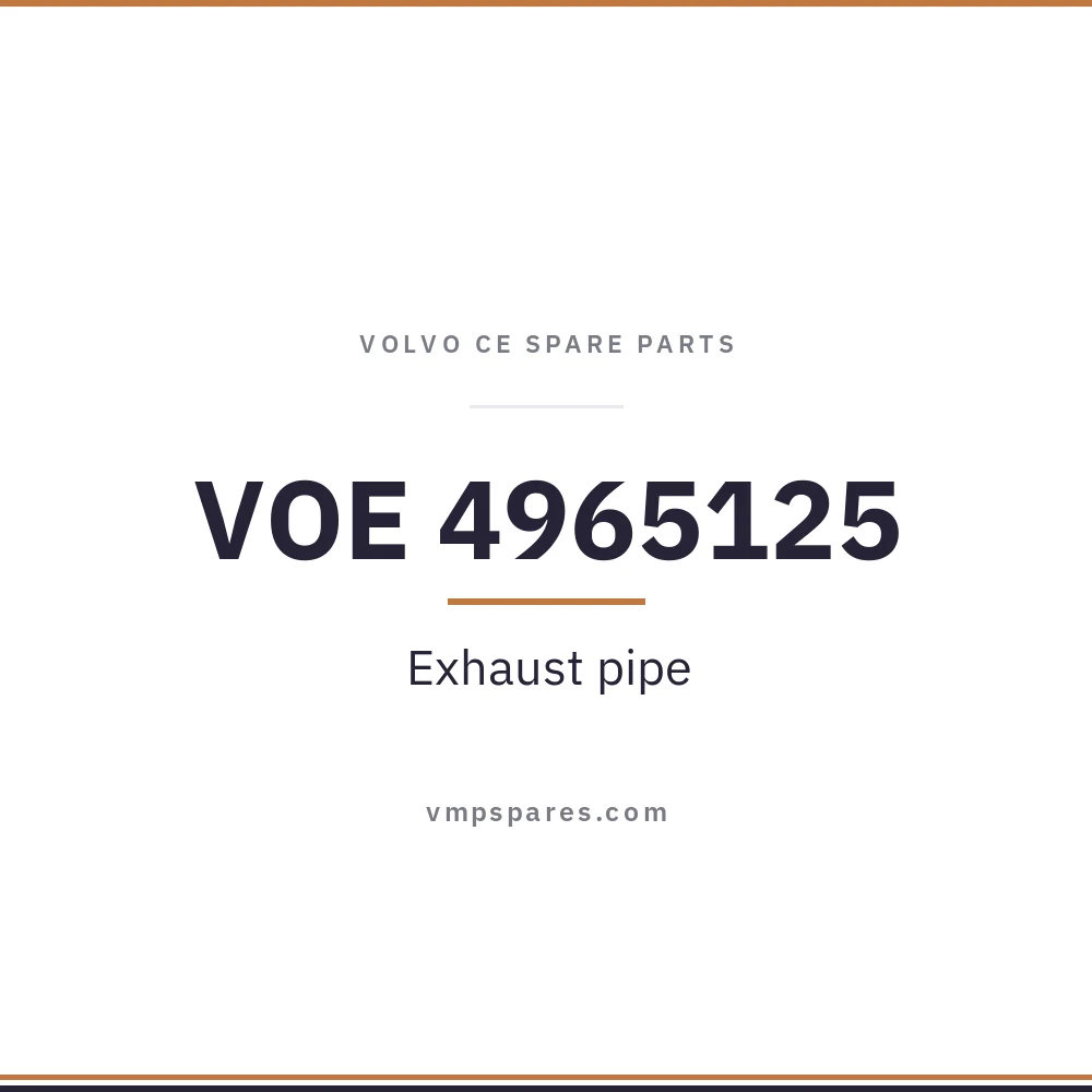 VOE 4965125 – Exhaust pipe