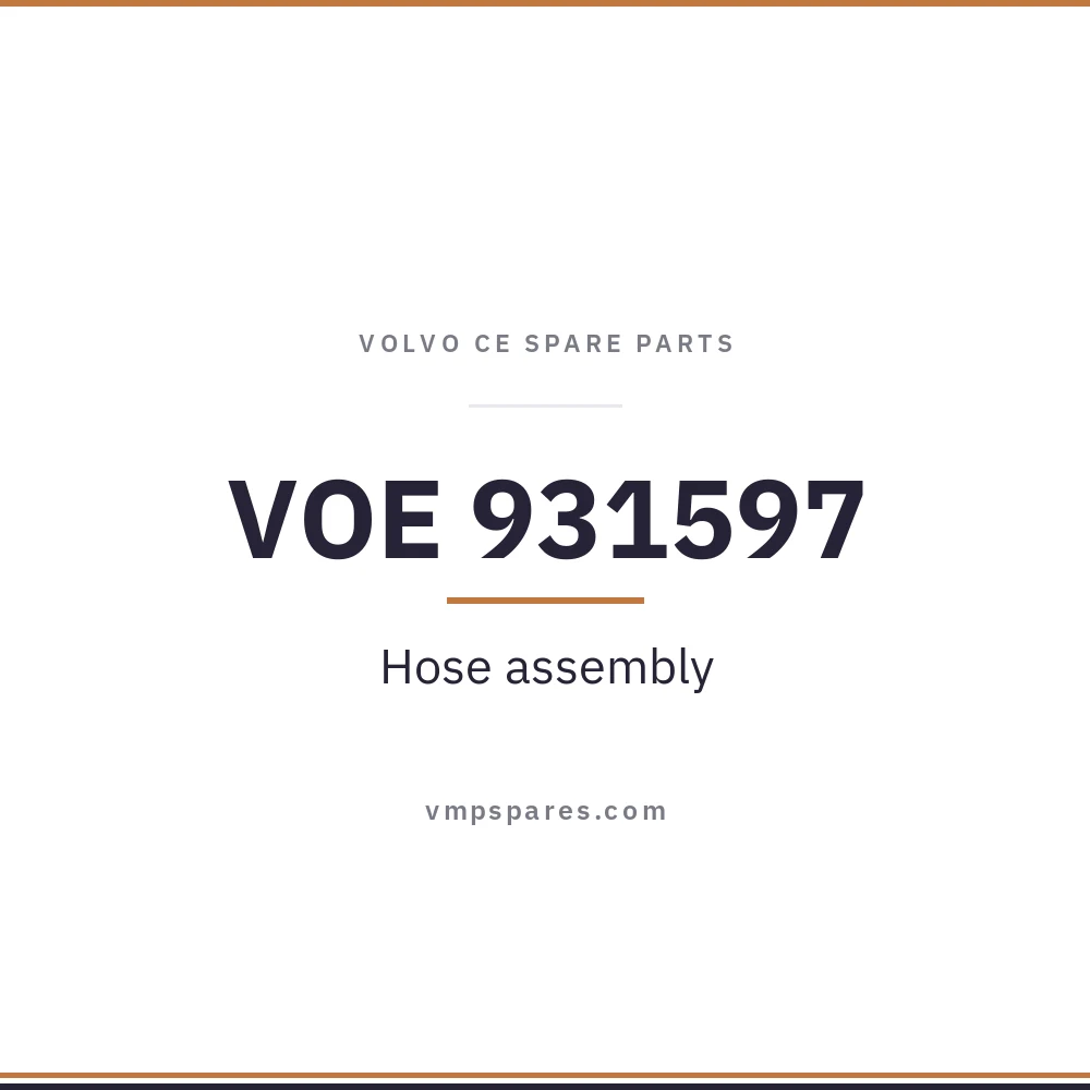 VOE 931597 – Hose assembly