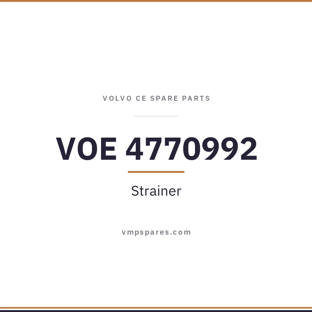 VOE 4770992 – Strainer