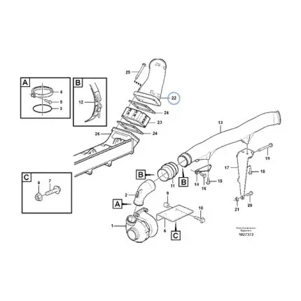 VMPG-243379 - VOE 11127416 - Charge air pipe | VMP Spares