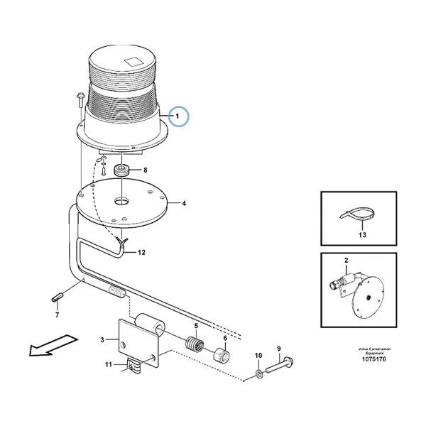 VOE11170087_1 VMPG-254769 - VOE 11170087 - Rotating beacon | VMP Spares