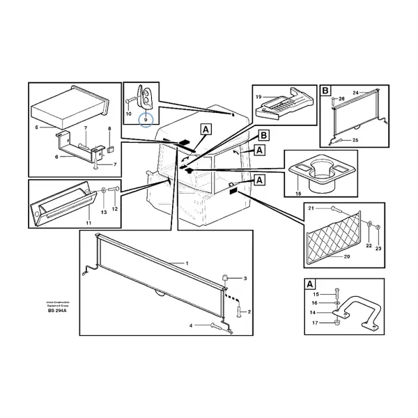 VOE11078015_1 11078015 - CLOTHES HOOK - VOE11078015 | VMP Spares