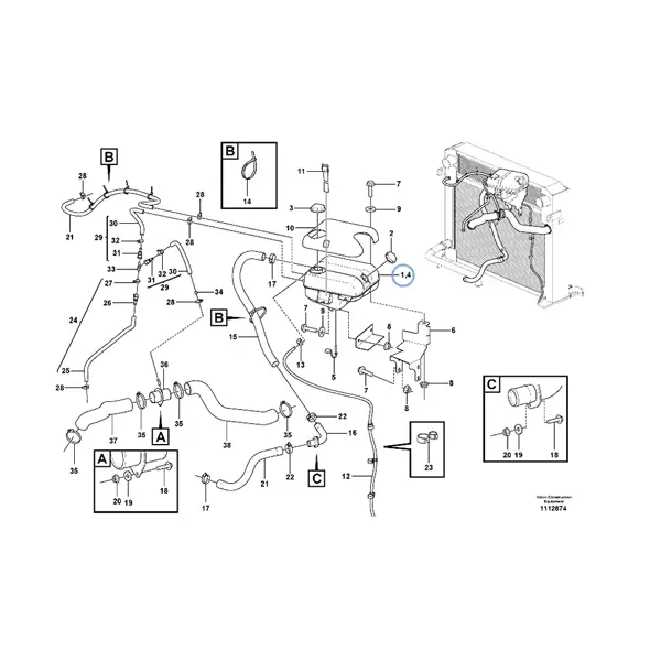 17522033 - EXPANSION TANK KIT - VOE17522033 | VMP Spares