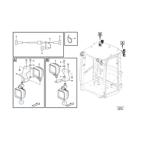 53201634 - WORK LAMP - VOE53201634 | VMP Spares