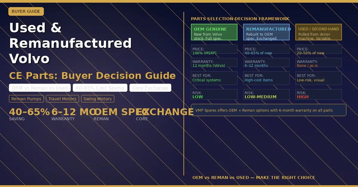 volvo-ce-used-reman-parts-buying-guide | VMP Spares